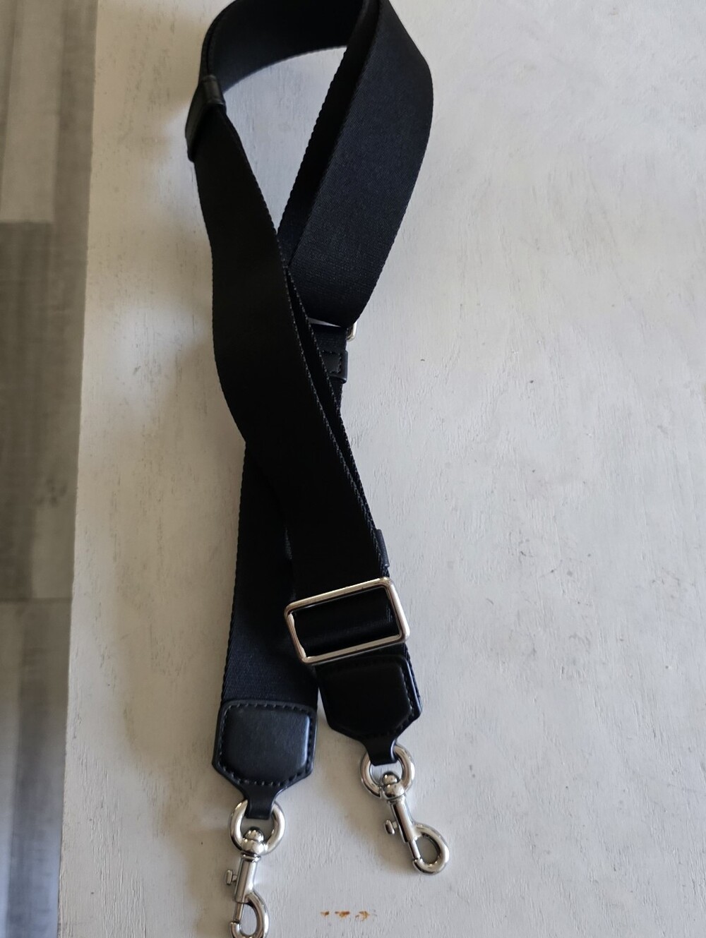 Marc Jacobs Black Bag Strap with Silver Hardware